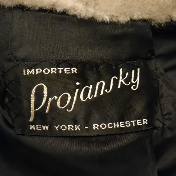 Projansky Black Real Fur Jacket - Picture 7 of 13